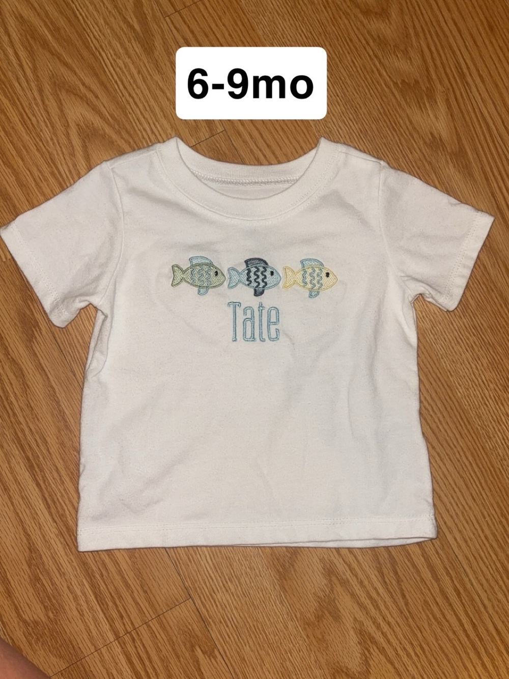 Kids T-Shirt with Fish Embroidery -“Tate”
